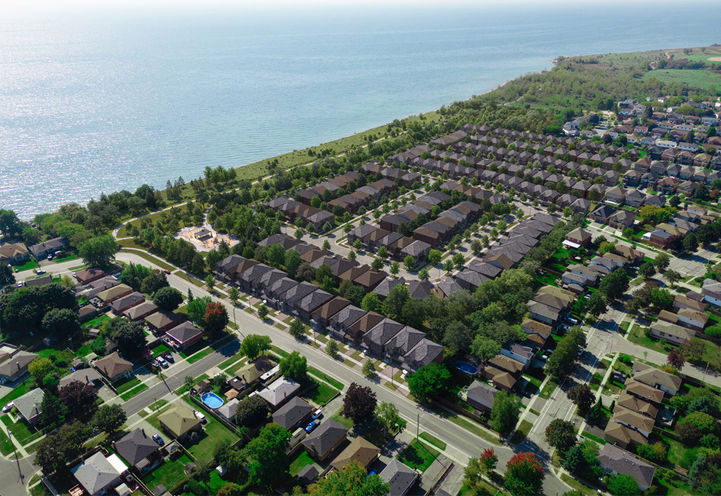 Park and Lake Homes Aerial View of Community