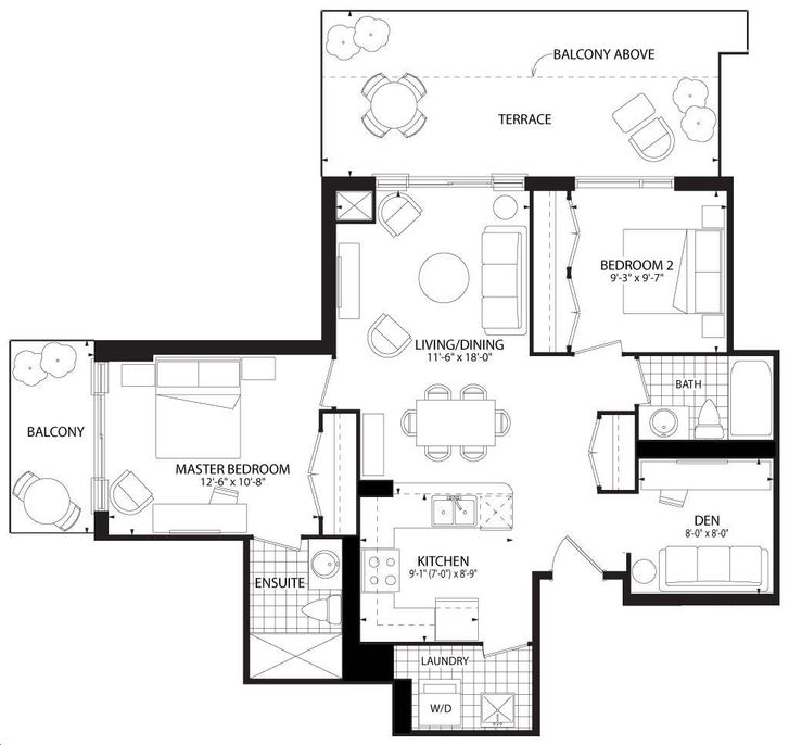 Perspective 2 Condos by Pianosi |Perspective B Floorplan 2 bed & 2 bath