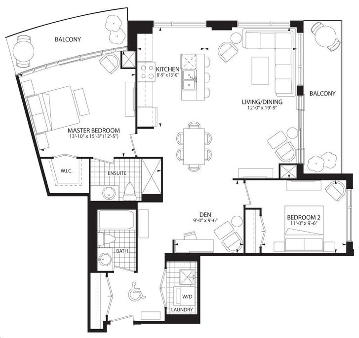 Perspective 2 Condos by Pianosi |Perspective J Floorplan 2 bed & 2 bath