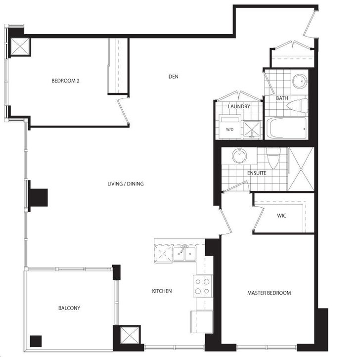 Perspective 2 Condos by Pianosi Viewpoint I Floorplan 2 bed & 2 bath