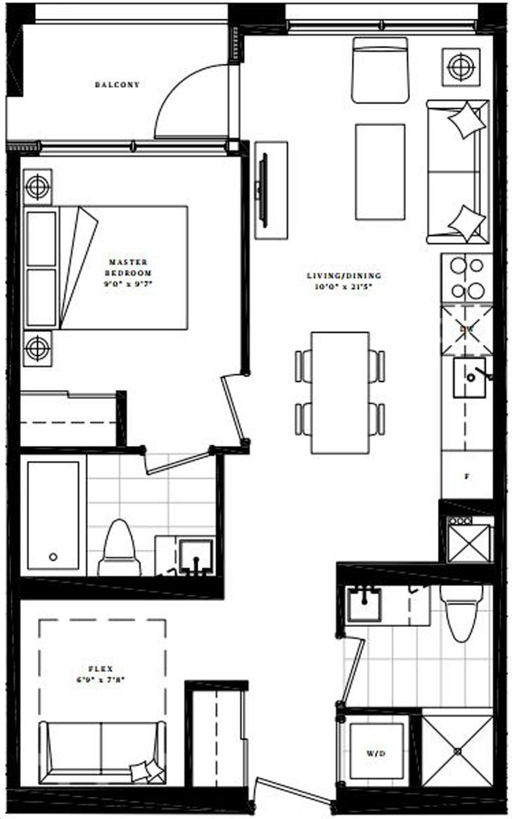 Peter and Adelaide Condos by Graywood Cecil Floorplan 1.5