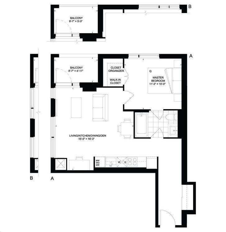 Picasso on Richmond by Monarch |749 Floorplan 1 bed & 1 bath