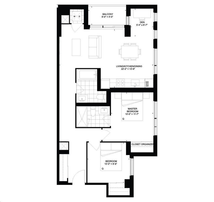 Picasso on Richmond by Monarch |929 Floorplan 2 bed & 2 bath