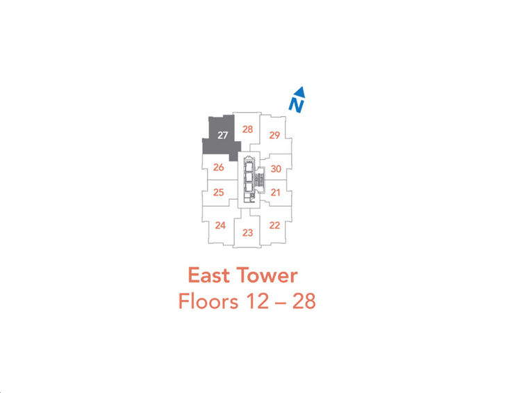 Pinnacle Toronto East Condos Residence 27 - East Tower Key Plan