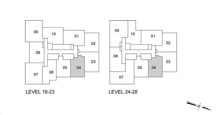 Plaza Midtown Condos 2 1D2-E ( SOHO ) Key Plan