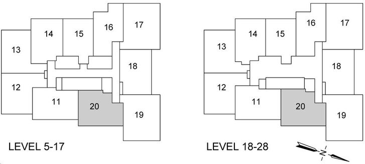 Plaza Midtown Condos 2 2-E Key Plan