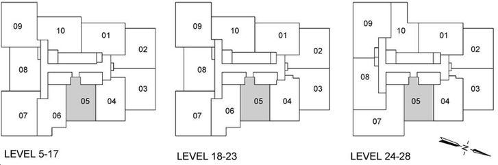 Plaza Midtown Condos 1D1-A Key Plan