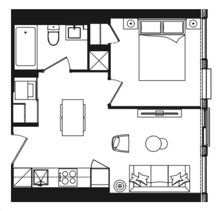 Prime Condos by CentreCourt |Prime 433 Floorplan 1 bed & 1 bath