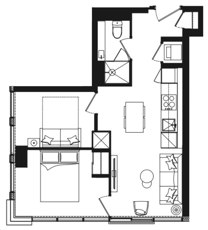 Prime Condos by CentreCourt |Prime 535 Floorplan 1 bed & 1 bath