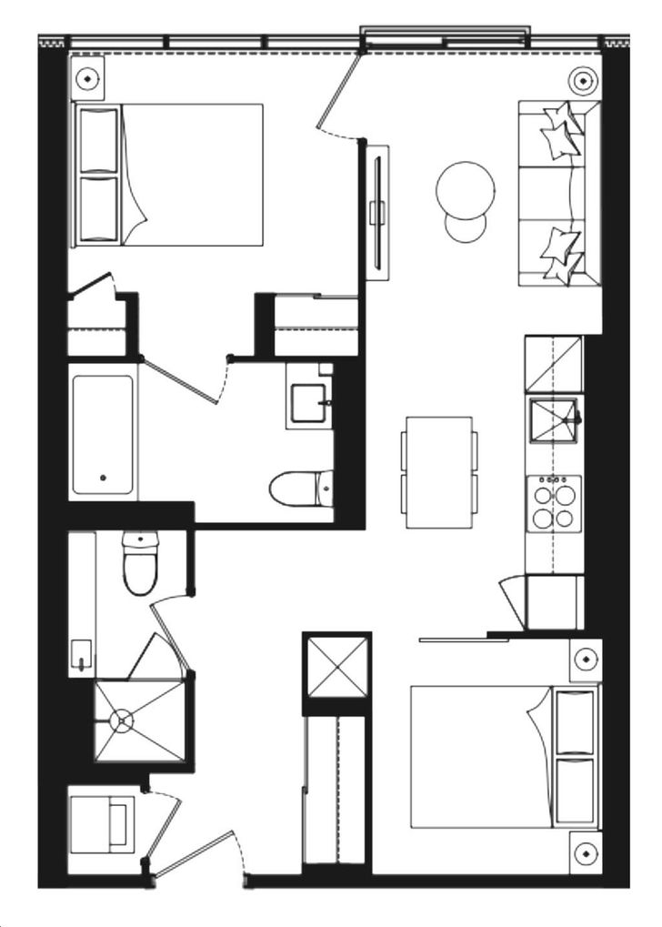 Prime Condos by CentreCourt |Prime 610 (C) Floorplan 2 bed & 2 bath