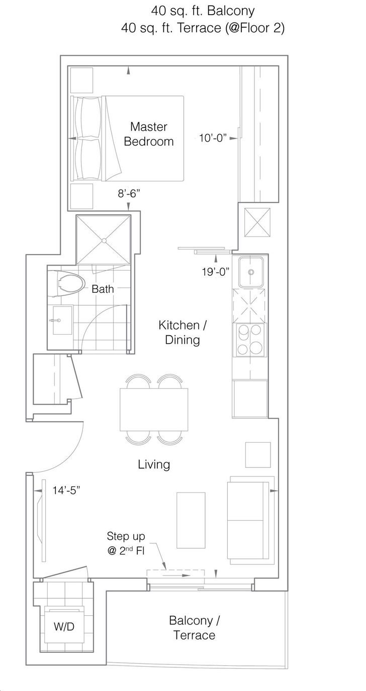 Promenade Park Towers by Liberty |1A Floorplan 1 bed & 1 bath