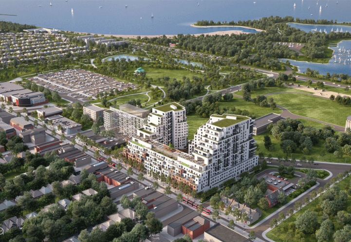 QA Condos, Cottage Collection Aerial View of Building Exterior
