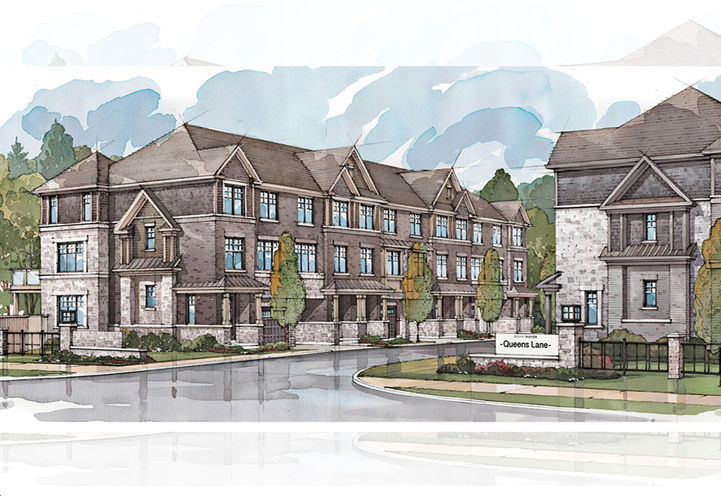 Queens Lane Towns Streetscape Artist Concept