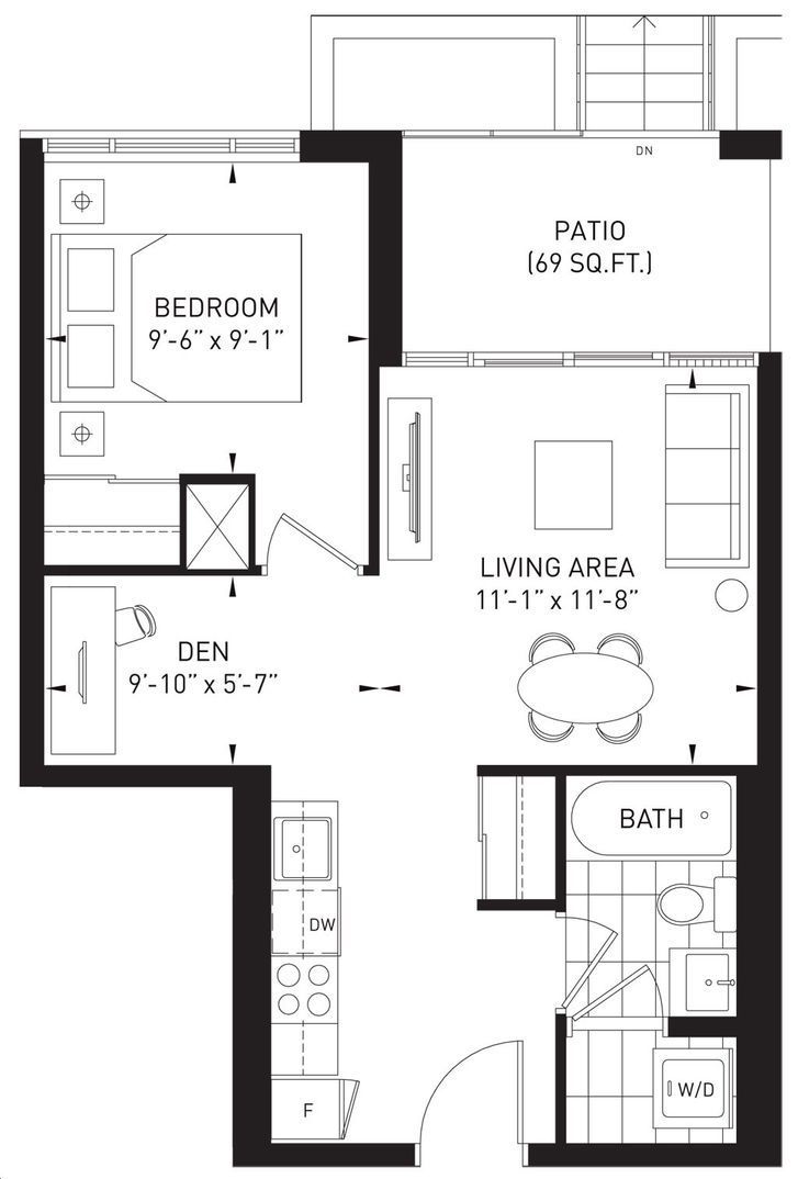 Queensview At Backyard Condos by VANDYK Relax Floorplan 1