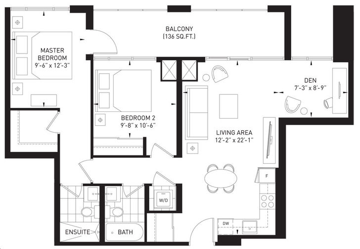 Queensview At Backyard Condos by VANDYK Retreat Floorplan