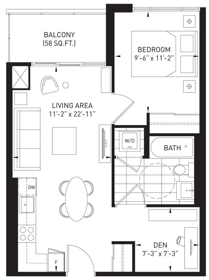 Queensview At Backyard Condos by VANDYK Unwind Floorplan