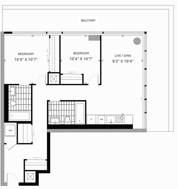 Reine Condos by Lamb |2B 12 Floorplan 2 bed & 2 bath