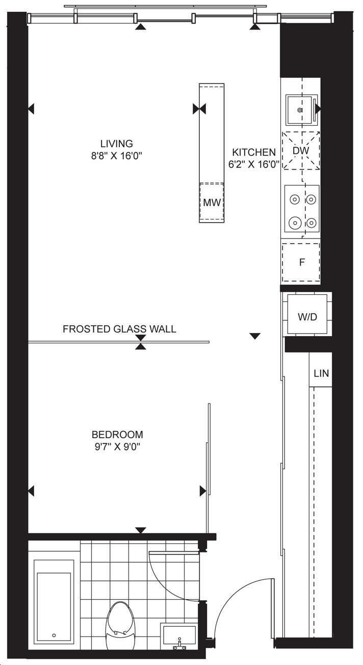 Residences at RCMI by Tribute |Suite 9 Floorplan 1 bed & 1 bath