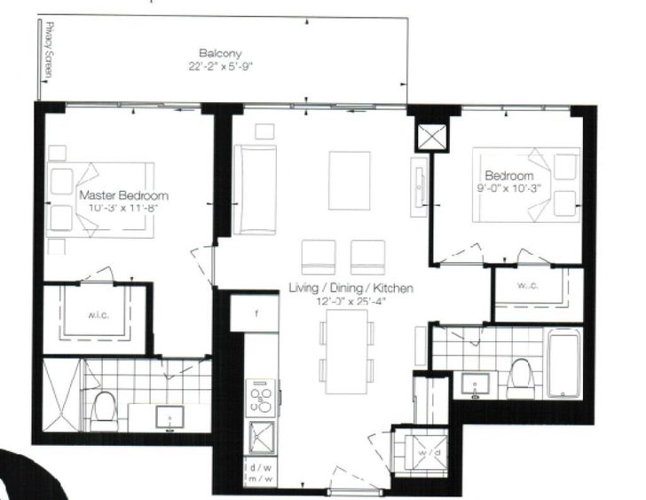 Riva del Lago by Mattamy 817 Floorplan 2 bed & 2 bath