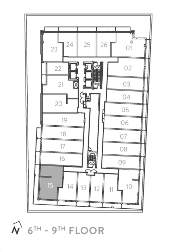 River and Fifth Condos Oak Key Plan