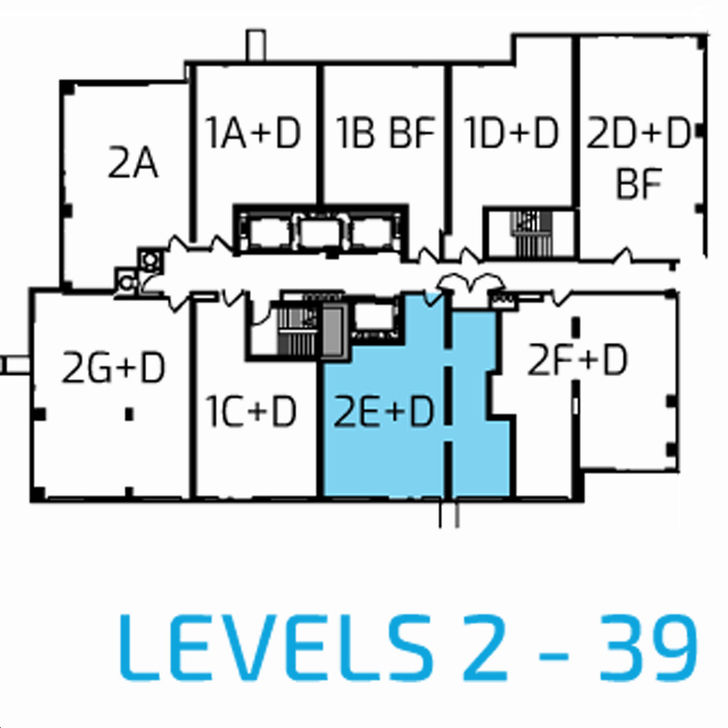 Riverview Condos 2 B/2E+D Key Plan