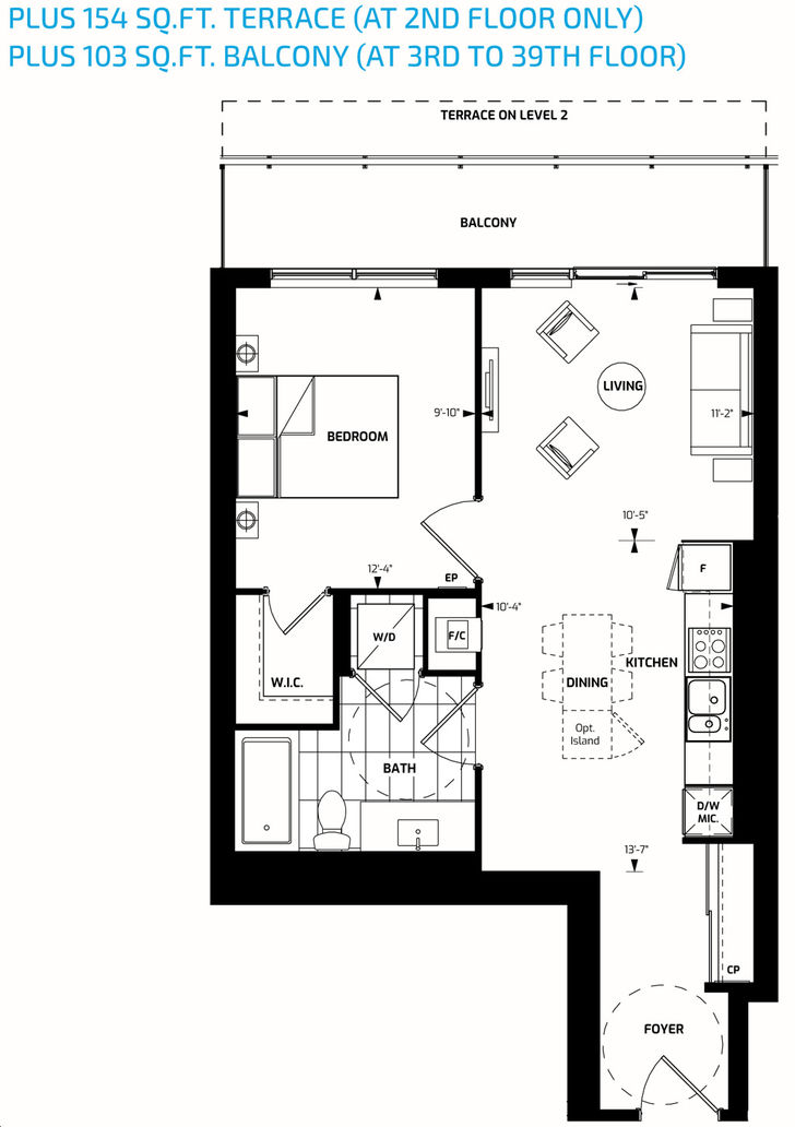 Riverview Condos 2 By Times-Group-Corporation |B/1B BF Floorplan 1 Bed ...