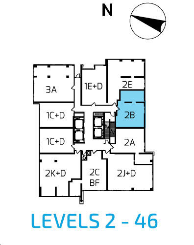 Riverview Condos 3 2B Key Plan