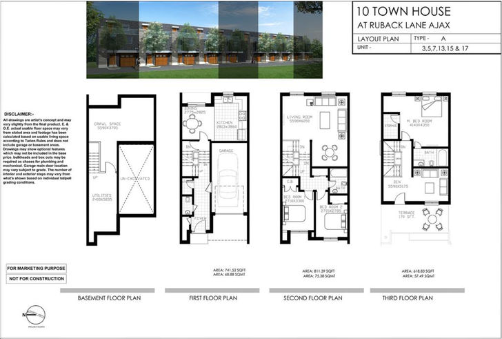 Proposed Floor plan For Type A Townhouse