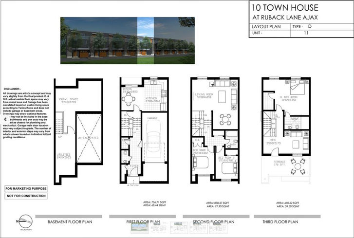 Proposed Floor plan For Type D Townhouse