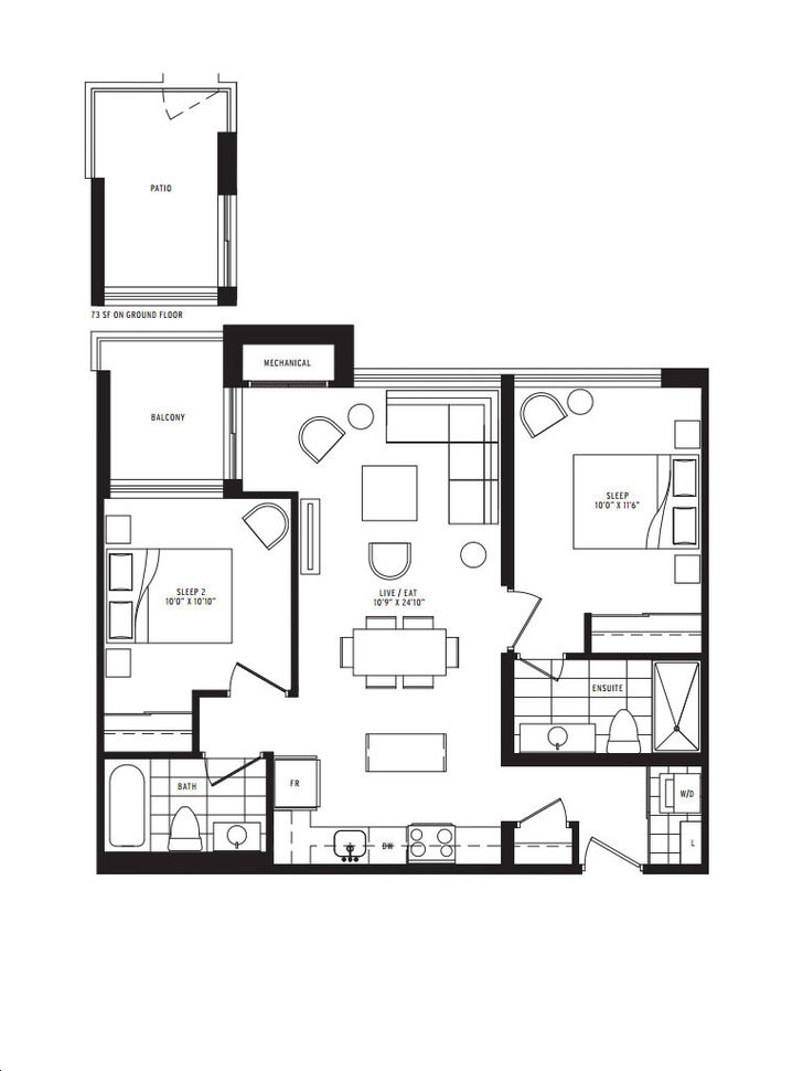 SCOOP Condos by Graywood |C9 Floorplan 2 bed & 2 bath