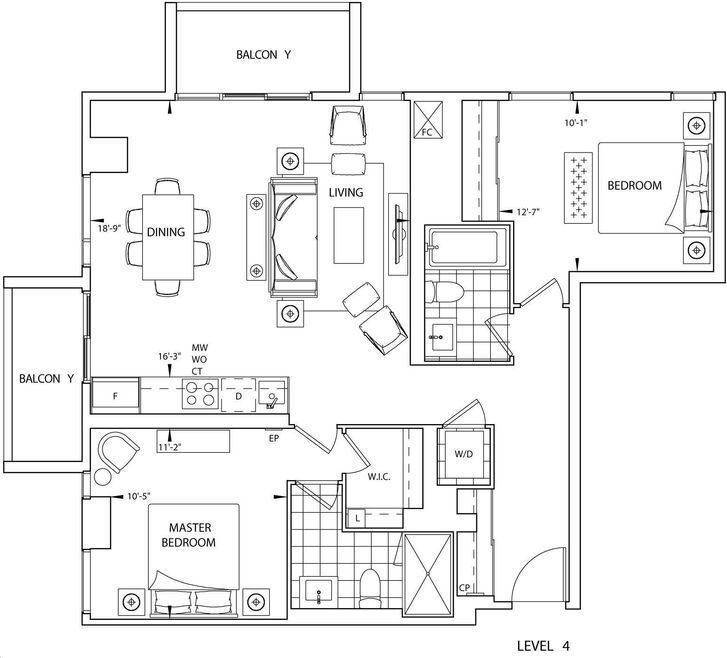 SQ2 Condos by Tridel |2G Floorplan 2 bed & 2 bath