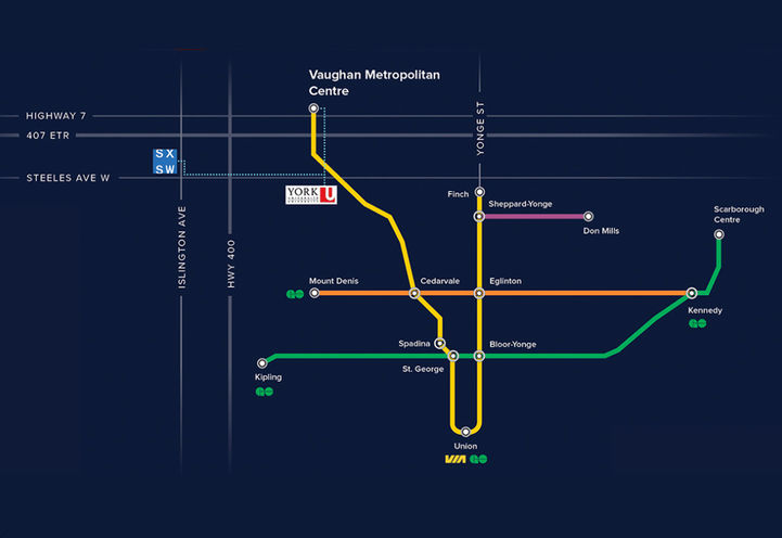 Transit Map Surrounding SXSW Condos