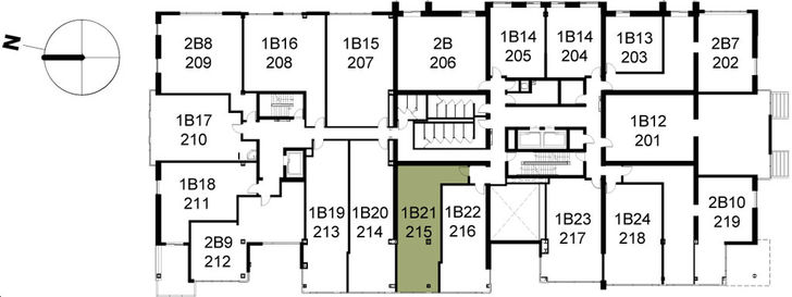 Sage 2 Condos Unit 215 Key Plan