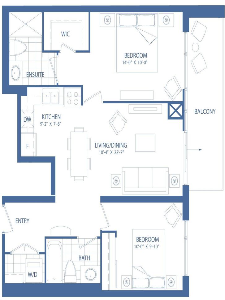 San Francisco By The Bay 2 by Chestnut-Hill |Montclair Floorplan 2 bed ...