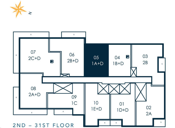 Selene Condos at Metrogate ASSIGNMENT UNIT 1A+D Key Plan