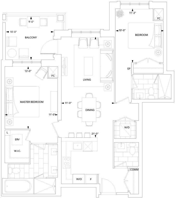 Sherwood at Huntington Condos by Tridel 2C Floorplan 2