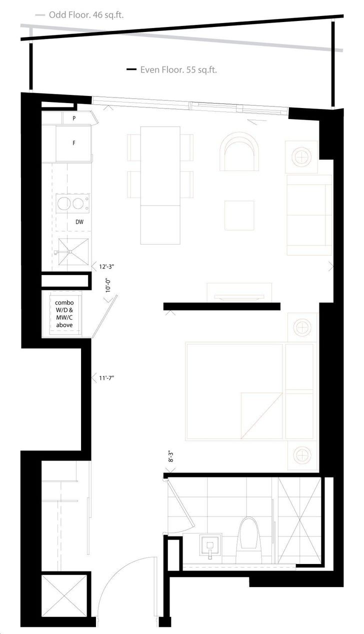 Smart House Condos by UrbanCapital 03 Floorplan 1 bed