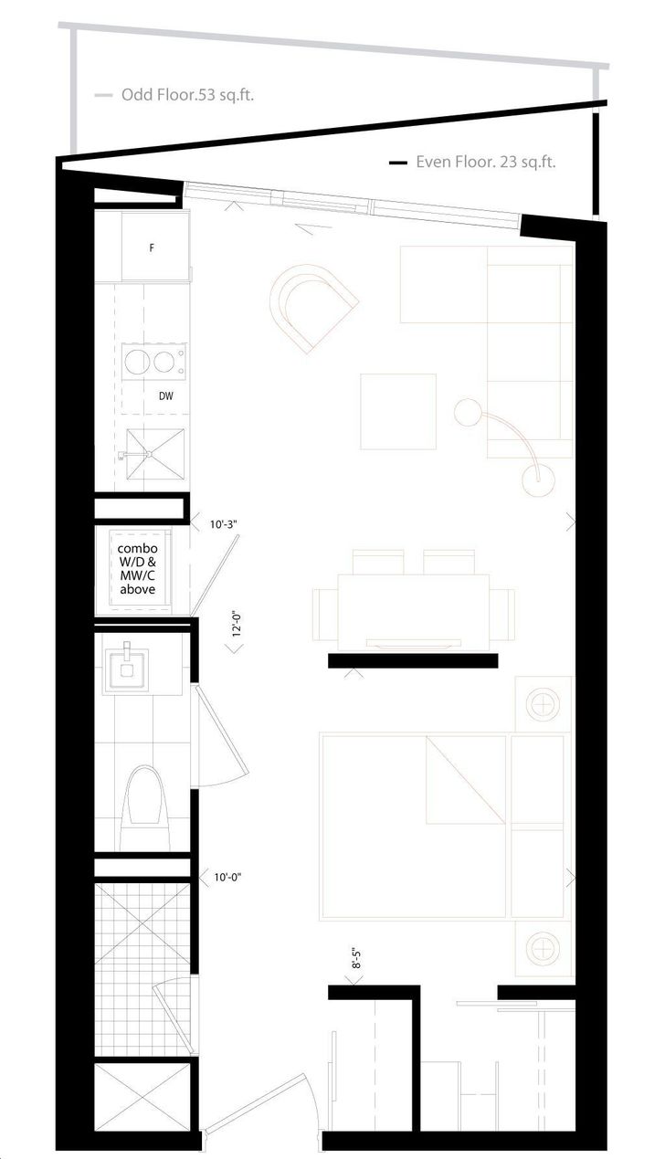 Smart House Condos by UrbanCapital 05 Floorplan 1 bed