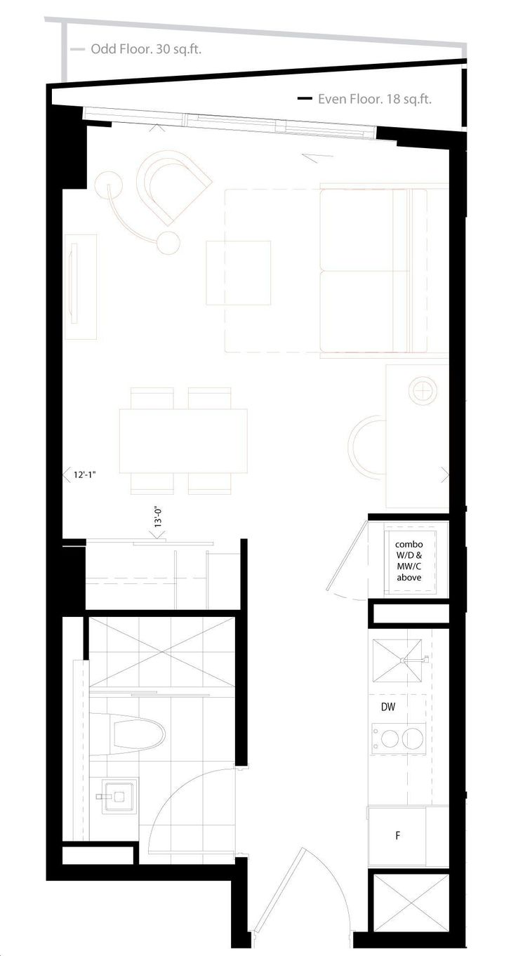 Smart House Condos by UrbanCapital 08 Floorplan 2 bed