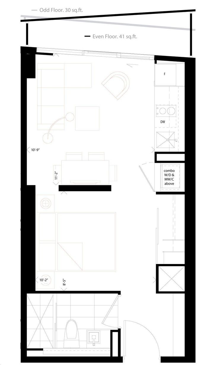 Smart House Condos by UrbanCapital 09 Floorplan 1 bed