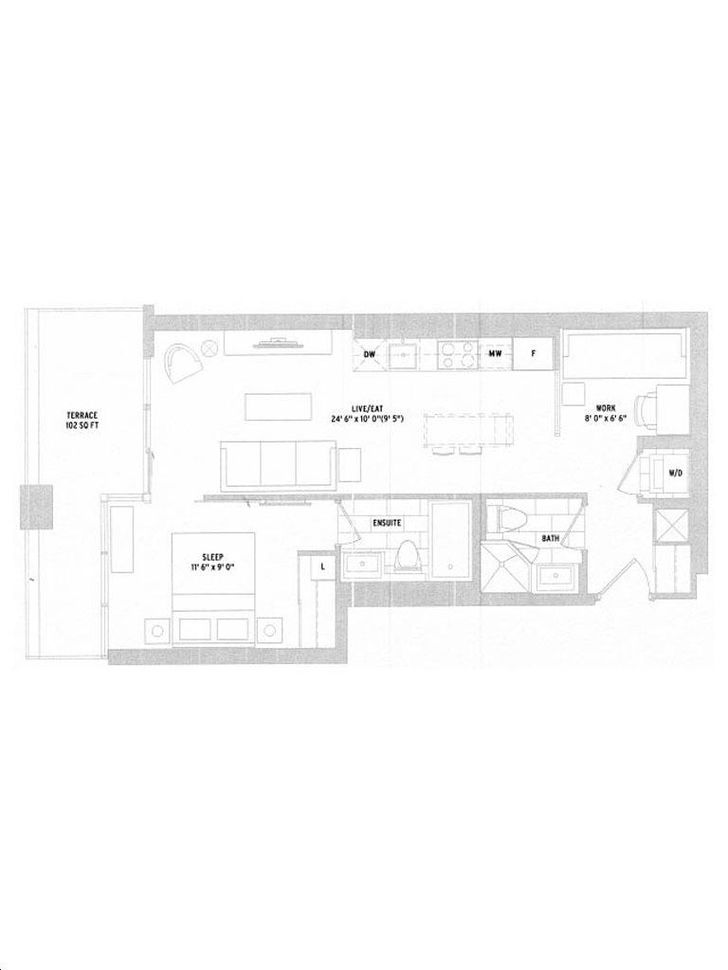Sonic Condos by Lindvest |Hush - Podium Collection Floorplan 1 bed & 2 bath
