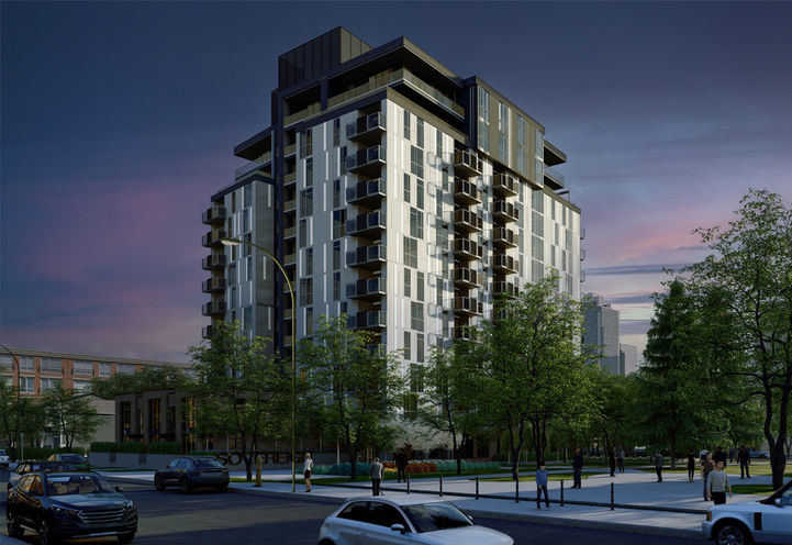Sovereign Condos - Street View of Lower Building Exterior
