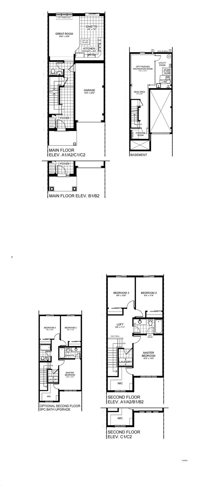 Sparrow Meadows Towns by Mountainview-Homes |Briar Floorplan 3 bed & 3 bath