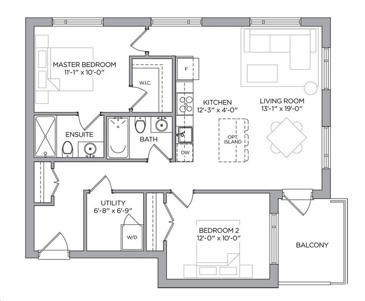 Spur Line Common Condos by Reids Heritage |The Seagram Floorplan 2 bed ...