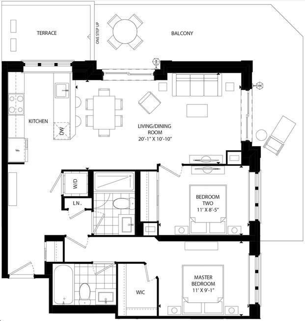 Stanley Condos by Tribute Suites 310710 Floorplan 1 bed