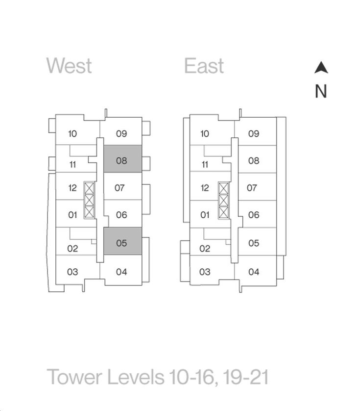 Stationside Condos B-601-J Key Plan