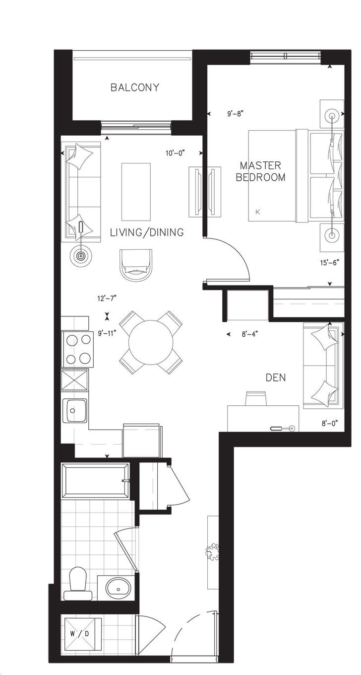 Stella at Southside Condos by I2-Developments |1D+D Floorplan 1 bed & 1 ...