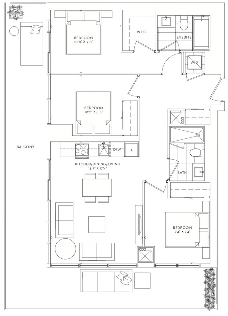 Sugar Wharf Condos by Menkes |Cove Floorplan 3 bed & 2 bath