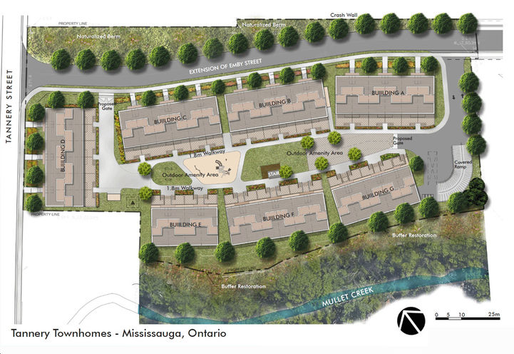 Tannery Townhomes Aerial View of Site Plan