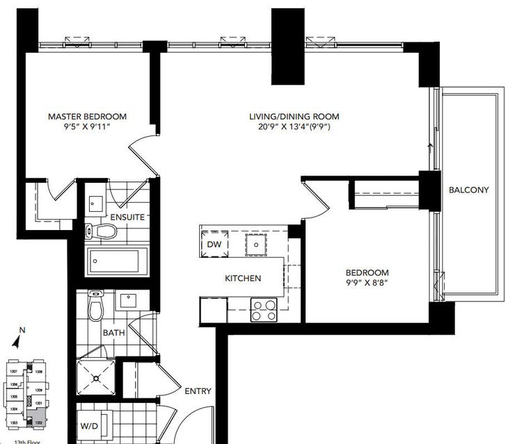 The Bartholomew Condos by Daniels |Chatham Floorplan 2 bed & 2 bath